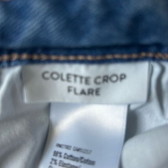 Paige Colette Crop  Flare twisted Panel EMMYLOU Women's Size 31 - Picture 6 of 16